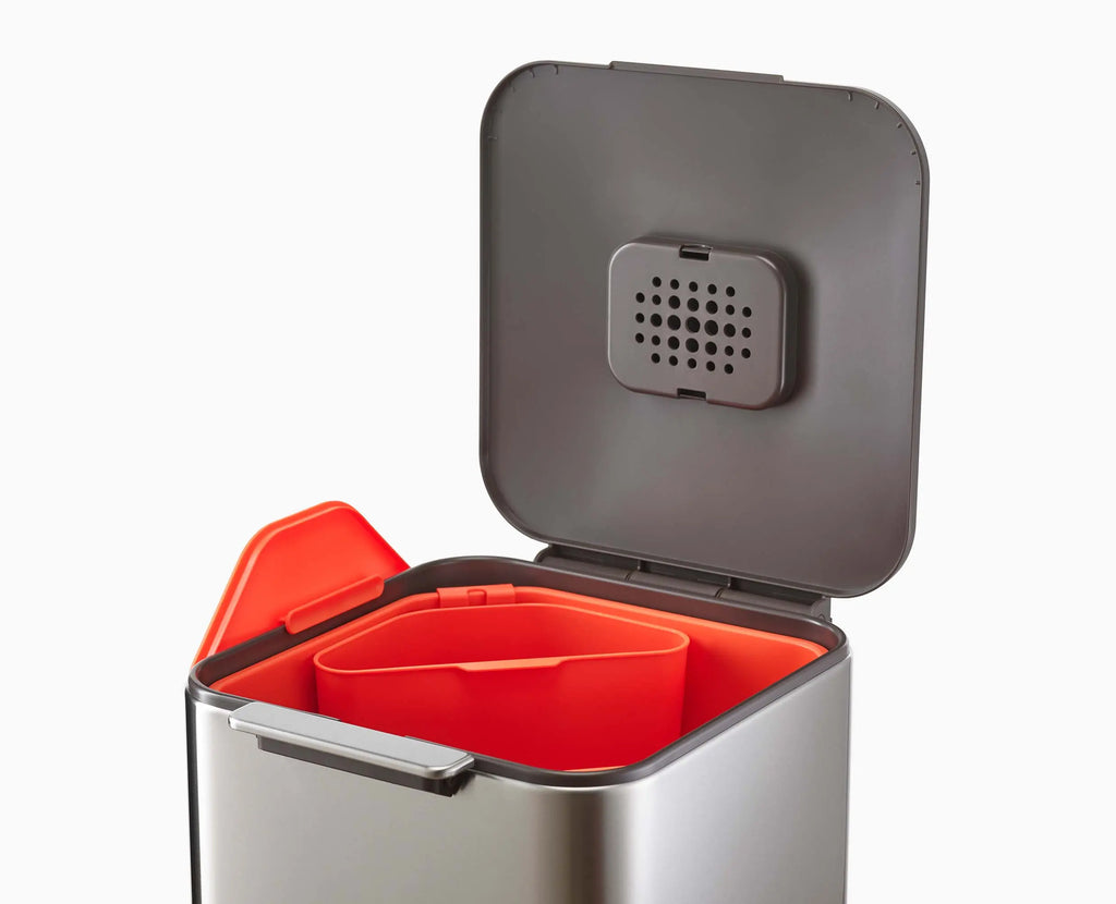 Totem Compact 40L Stainless-steel Waste & Recycling Trash Can