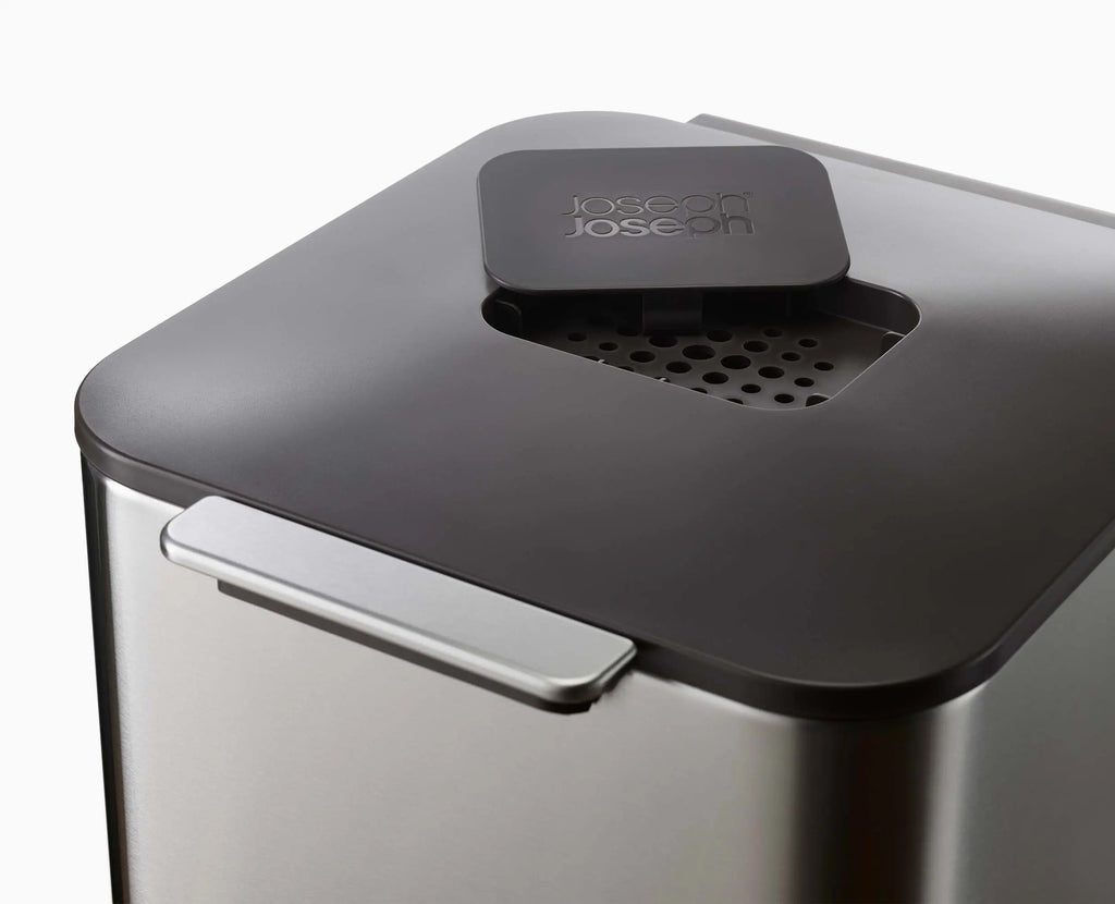 Totem Compact 40L Stainless-steel Waste & Recycling Trash Can