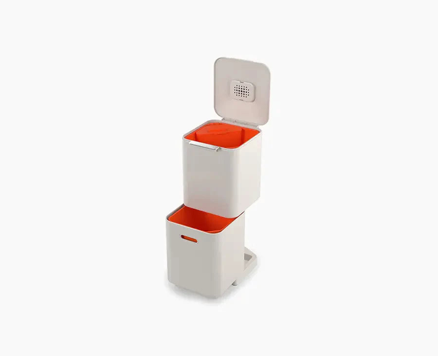 Totem Compact 40L Stone Waste & Recycling Trash Can