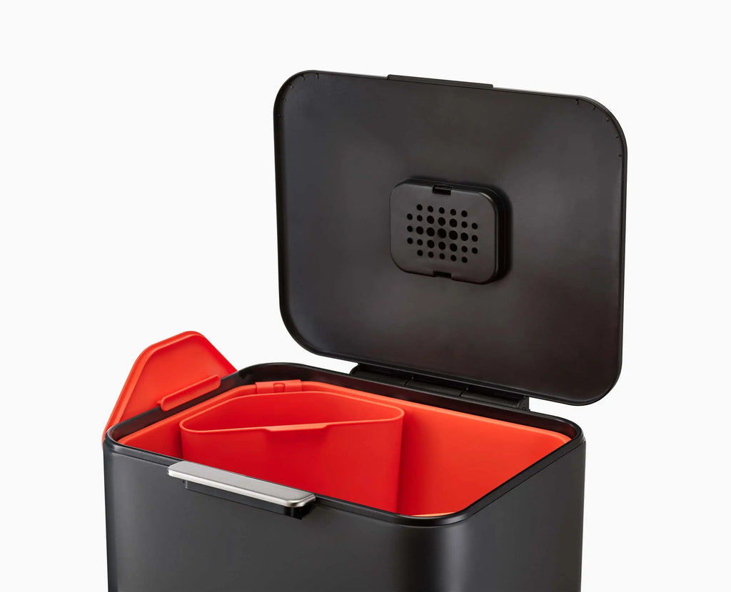 Totem Max 60L Black Waste & Recycling Trash Can