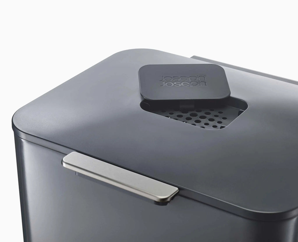 Totem Max 60L Gray Waste & Recycling Trash Can