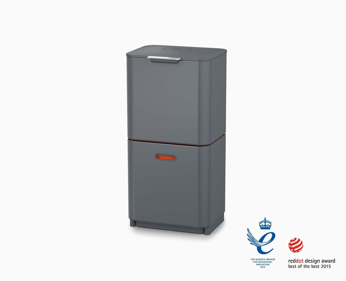 Totem Max 60L Gray Waste & Recycling Trash Can
