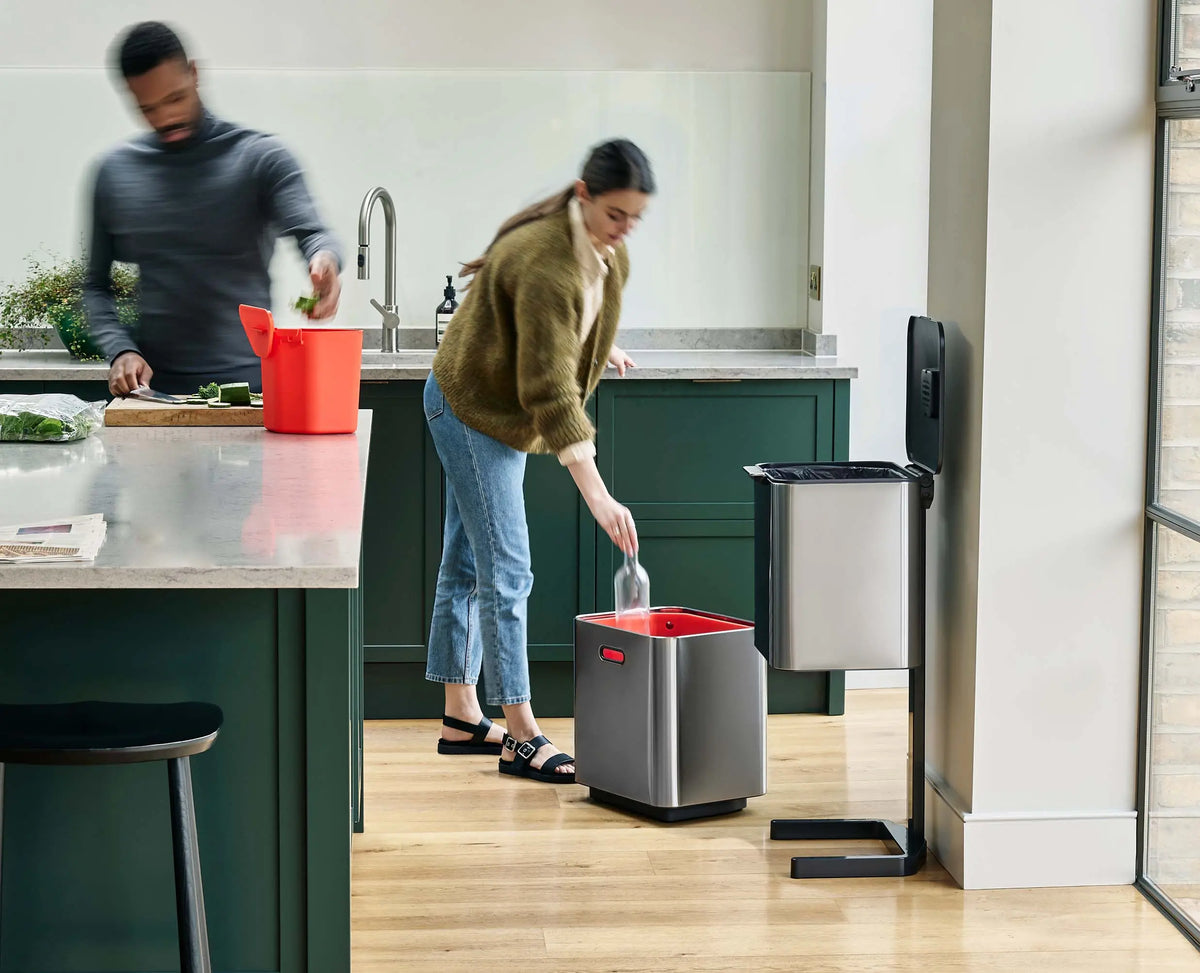 Totem Max 60L Stainless-steel Waste & Recycling Trash Can