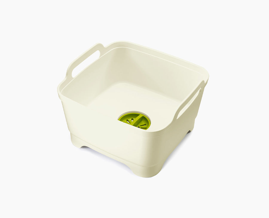 Wash&Drain™ White Green Washing Up Bowl